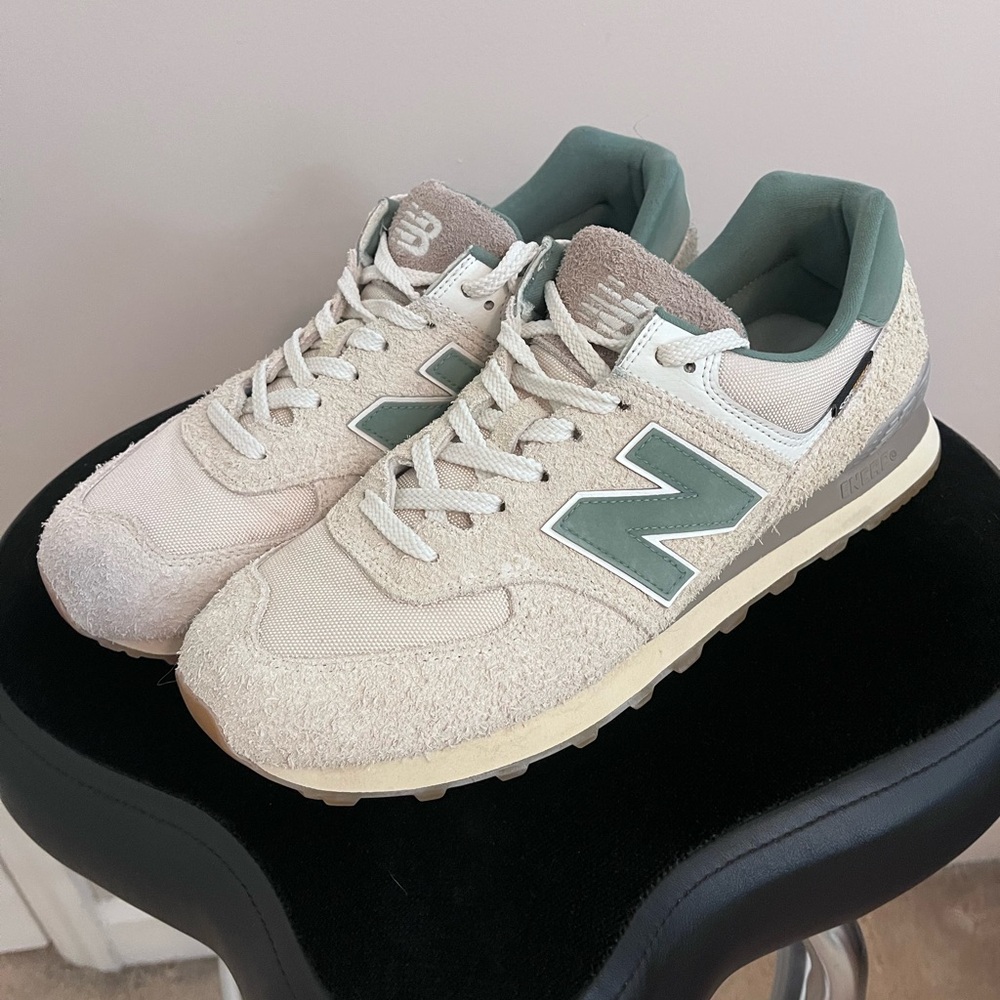 New Balance 574 Linen/New Spruce Shoes